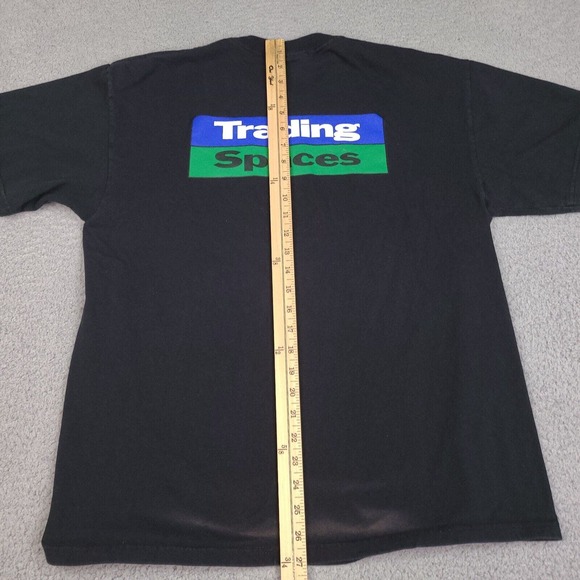 Vintage Discovery Channel TLC Trading Spaces T-Shirt Large Black Short Sleeve - Picture 13 of 14